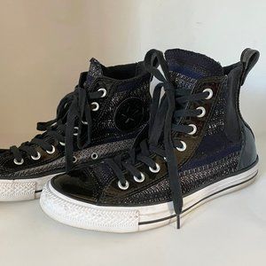 Black Converse Chuck Taylor Pat leather High Tops